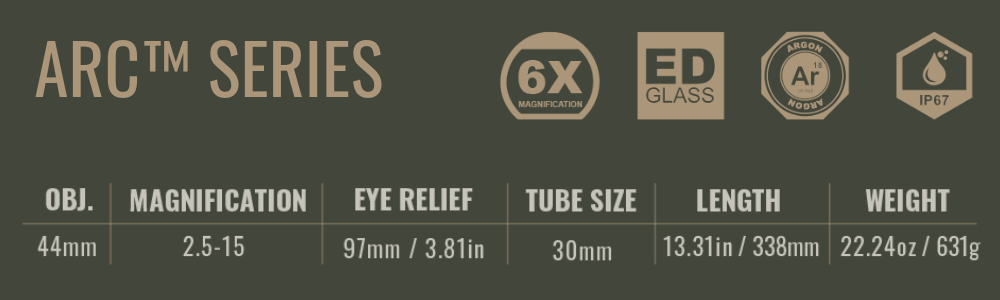 ARC Series 2.5-15x44 by Telson Optics 