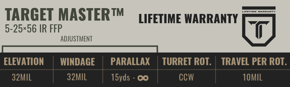 Target Master Victory 5-32X56 IR FFP