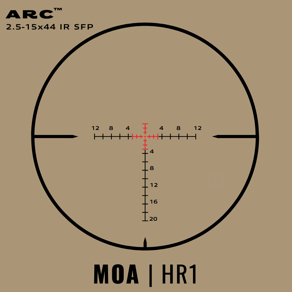 Telson Optics ARC Series HR1 MOA reticle 
